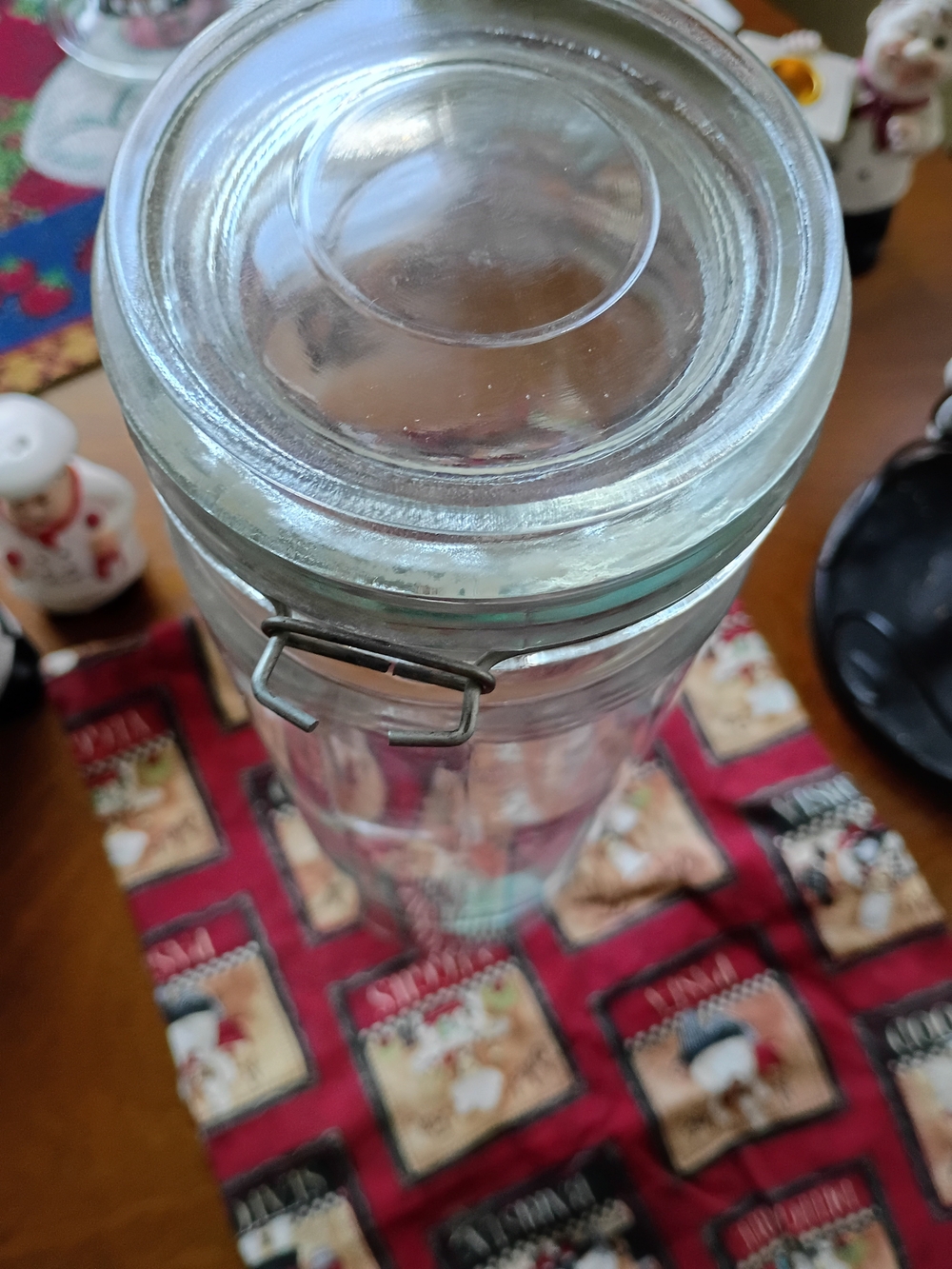 Chef-Themed Red and White Ceramic Canister Set with Matching Kitchen Accessories - Picture 10 of 11
